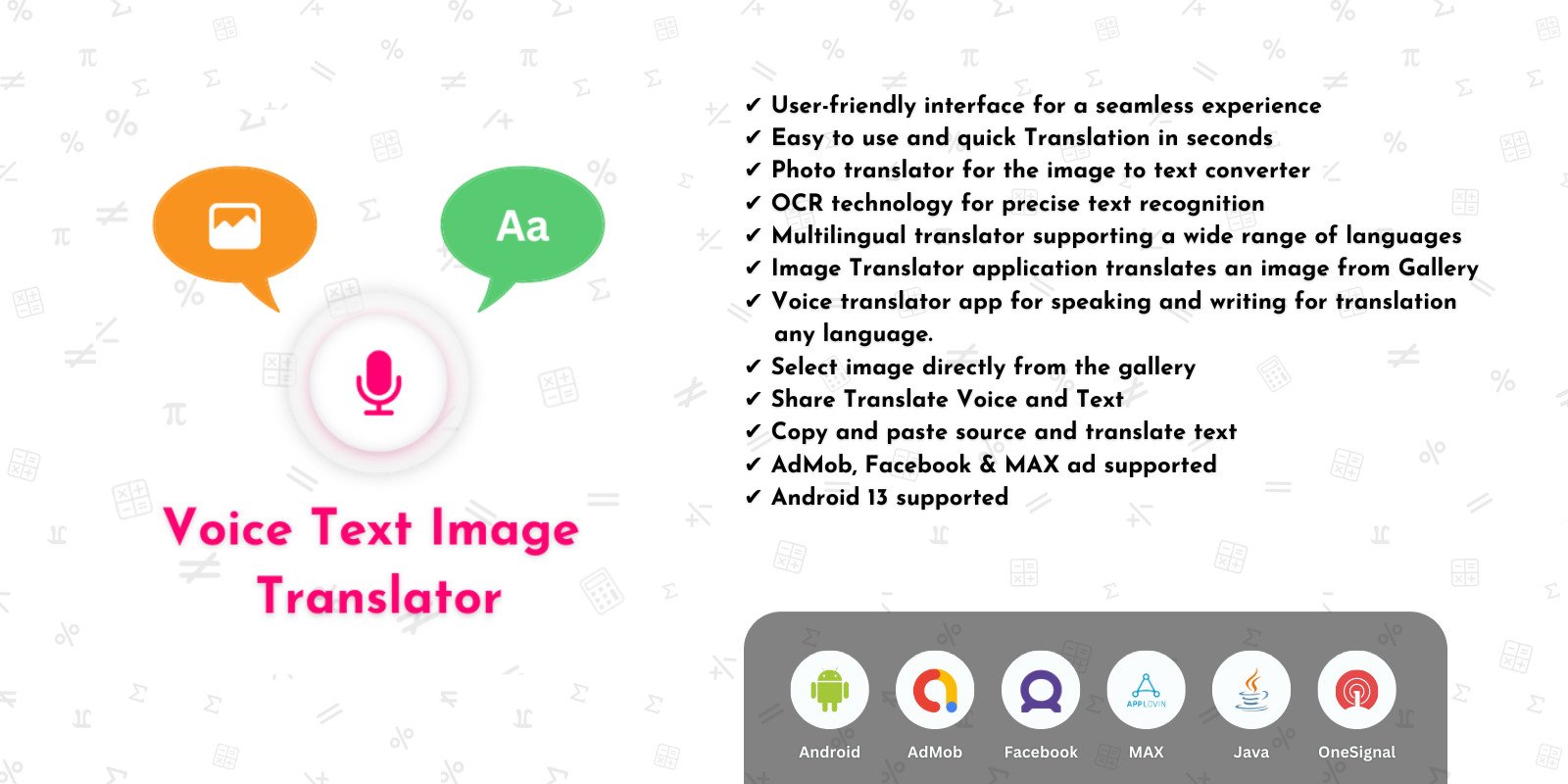 Voice Text Image Translator – Android App